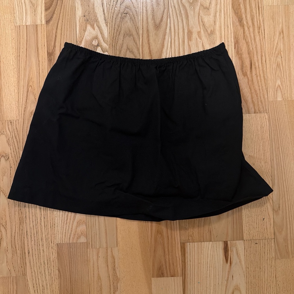 Linen Black Mini Skirt